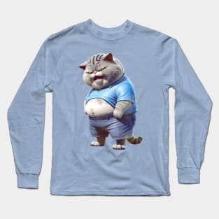 Funny Fat Cat Art Design Fat Kitten Cat Lover Long Sleeve T-Shirt